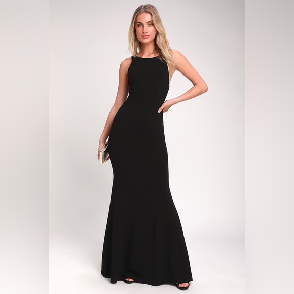 【Loulouseoul】Black Dream Long Dress Lulus | Dresses | Dream About You Black Backless Maxi Dress